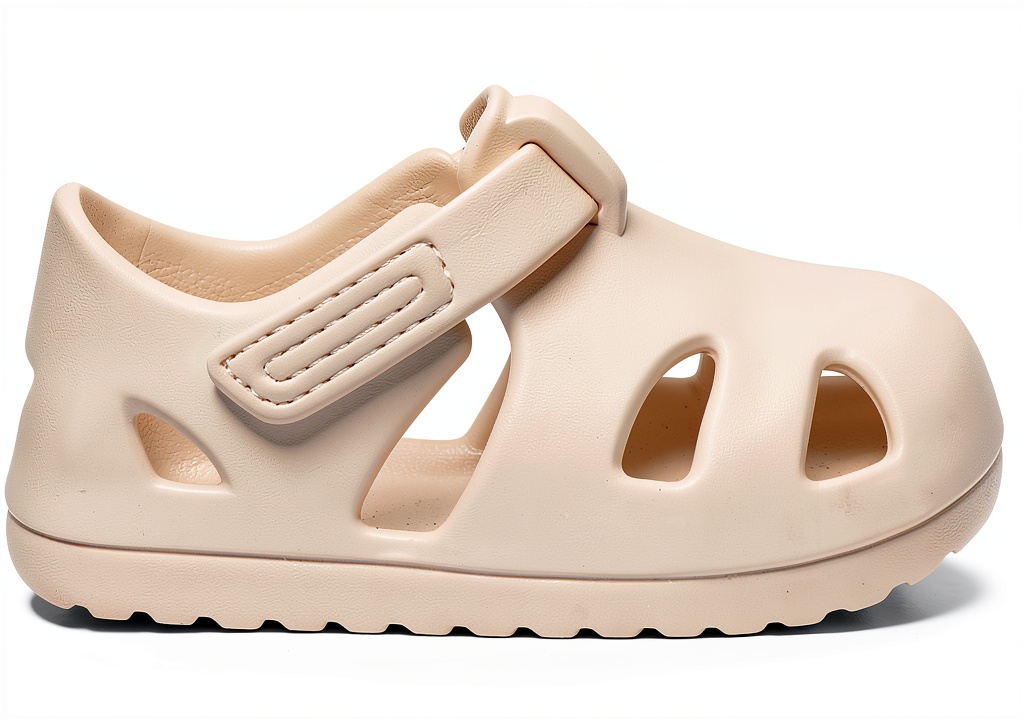Child wearing Ten Little Soft White Water Sandals at the pool