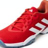 Adidas Junior Tennis Shoes Better Scarlet/White Perforated Size 2.5-1