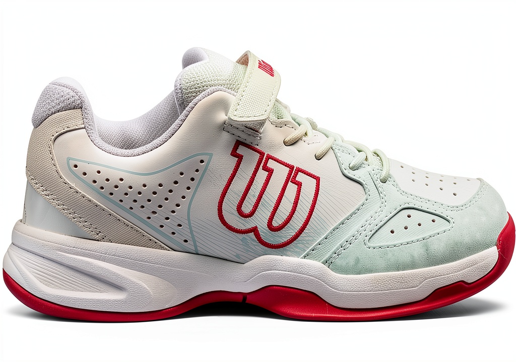 Wilson Boys Racquet Sport Shoes on a tennis court