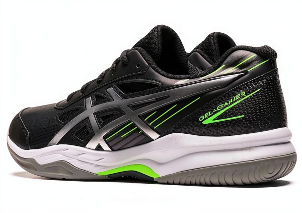 Asics Kids Racquet Sport Shoes 3 Little Kid Black Pure Silver Upper-3