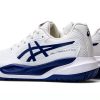 ASICS Kids Racquet Shoes with GEL Rearfoot Tech White Grey Blue 4BK-2