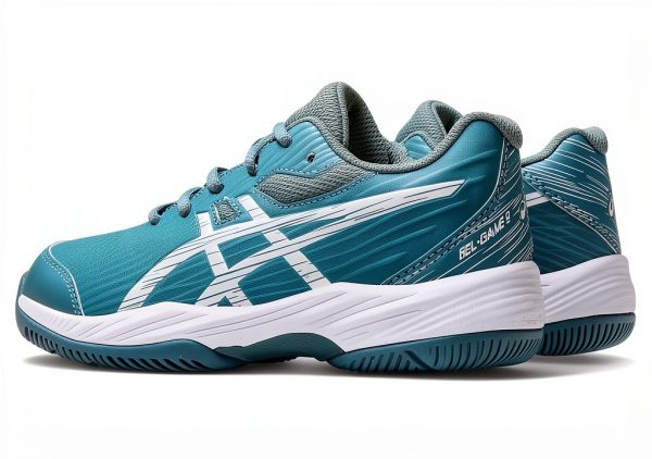ASICS Boys Racquet Sport Shoes 1044A052-104 Grey/White Big Kid-3