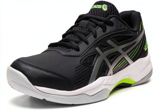 Asics Kids Racquet Sport Shoes 3 Little Kid Black Pure Silver Upper-0