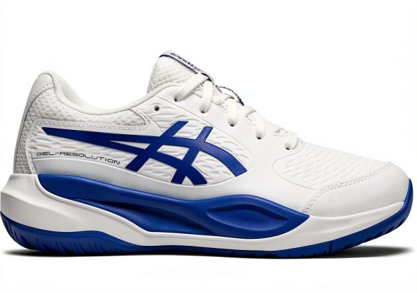 ASICS Kids Racquet Shoes with GEL Rearfoot Tech White Grey Blue 4BK-7