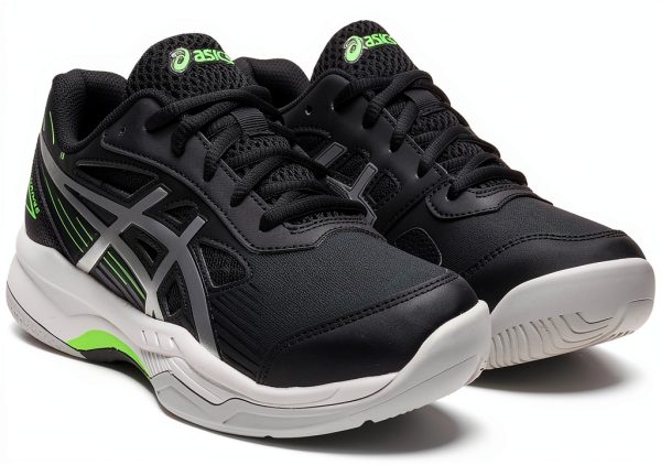 Asics Kids Racquet Sport Shoes 3 Little Kid Black Pure Silver Upper-2