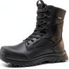 Tactical Boots for Men Lightweight Military Combat Work Boot Side Zipper Motorcycle Hiking Boots 8 Inches-0