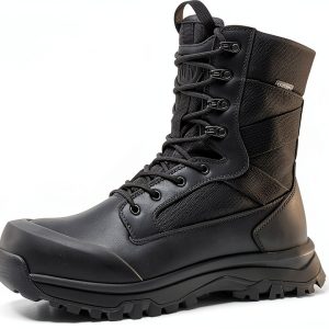 Tactical Boots for Men Lightweight Military Combat Work Boot Side Zipper Motorcycle Hiking Boots 8 Inches-0