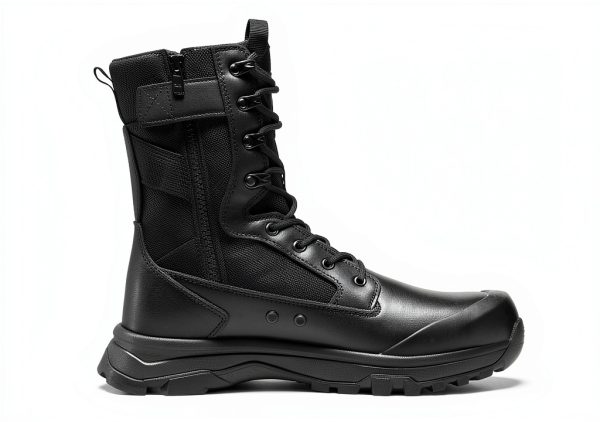 Tactical Boots for Men Lightweight Military Combat Work Boot Side Zipper Motorcycle Hiking Boots 8 Inches-1