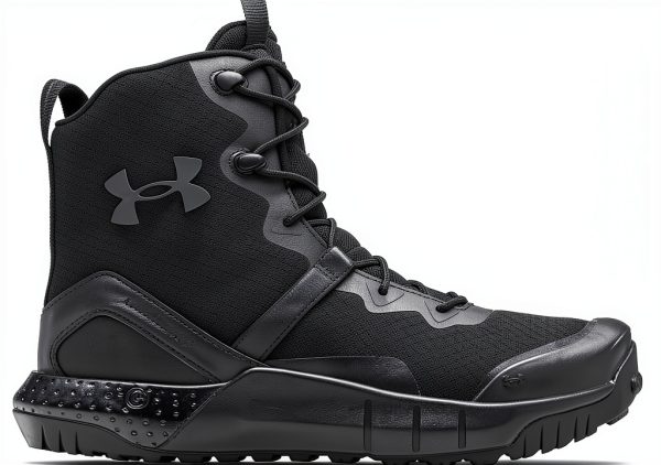 Under Armour mens Micro G Valsetz Zip Tactical Boots Black Leather-0