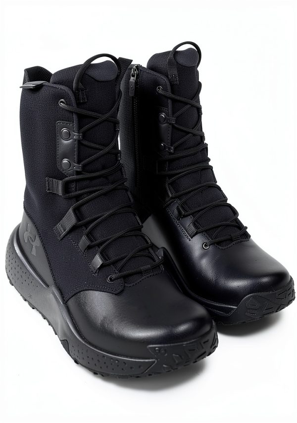 Under Armour mens Micro G Stellar Zip Waterproof Boot Black Anthracite-3