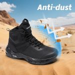 Military Tactical Boots Men Wide Waterproof 6 Inches Lightweight Durable Side-Zip Combat Boots Work Hiking Non Slip Boots-1
