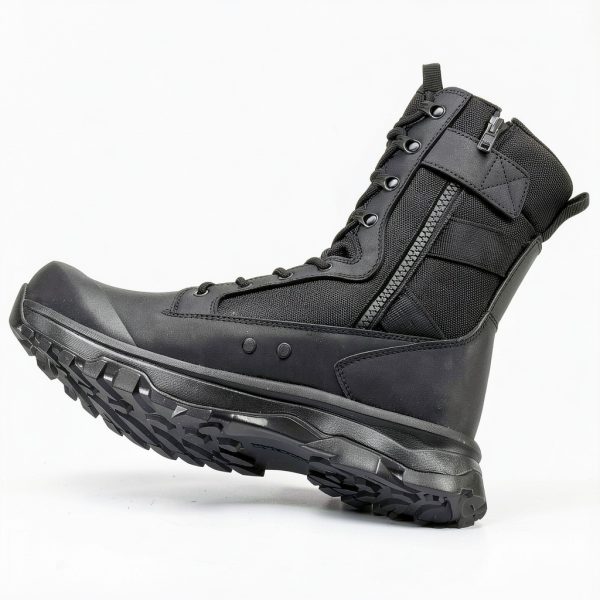 Tactical Boots for Men Lightweight Military Combat Work Boot Side Zipper Motorcycle Hiking Boots 8 Inches-2