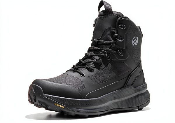 Men's Lightweight Military Tactical Boots Non-Slip Work Boots For Men Comfortable All Day Waterproof Hiking Boots Side Zipper Black Boot Shoes Mens Botas de trabajo para hombres-0
