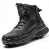 Men's Lightweight Military Tactical Boots Non-Slip Work Boots For Men Comfortable All Day Waterproof Hiking Boots Side Zipper Black Boot Shoes Mens Botas de trabajo para hombres-1