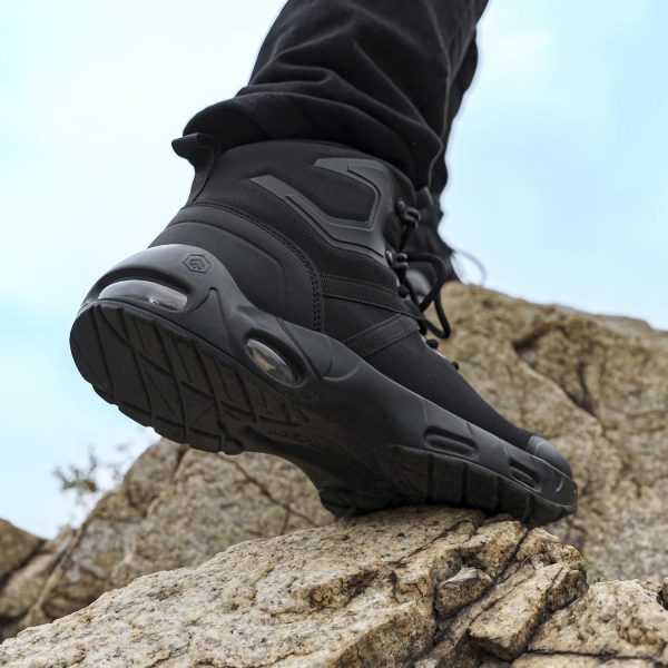 Military Tactical Boots Men Wide Waterproof 6 Inches Lightweight Durable Side-Zip Combat Boots Work Hiking Non Slip Boots-2
