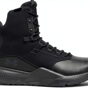 Under Armour mens Micro G Stellar Zip Waterproof Boot Black Anthracite-0