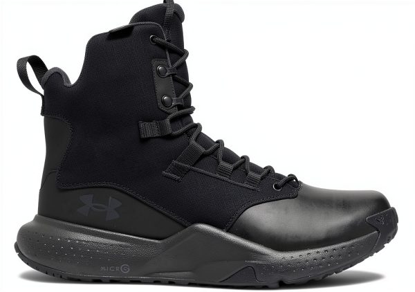 Under Armour mens Micro G Stellar Zip Waterproof Boot Black Anthracite-0
