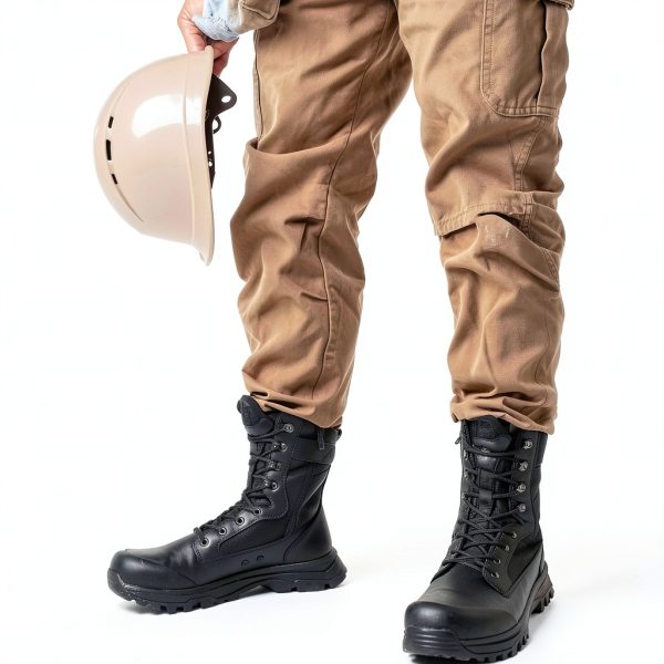 Tactical Boots for Men Lightweight Military Combat Work Boot Side Zipper Motorcycle Hiking Boots 8 Inches-5