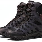Merrell Mens Moab 3 8” Zip Tactical Waterproof Boots Black-0