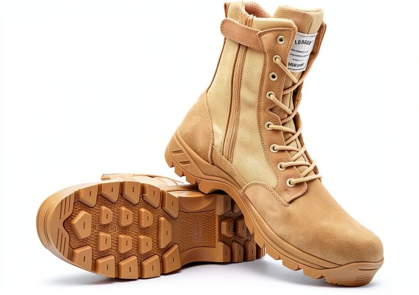 Men's Military Tactical Work Boots IODSON 8 Inch Zipper Punctureproof-2