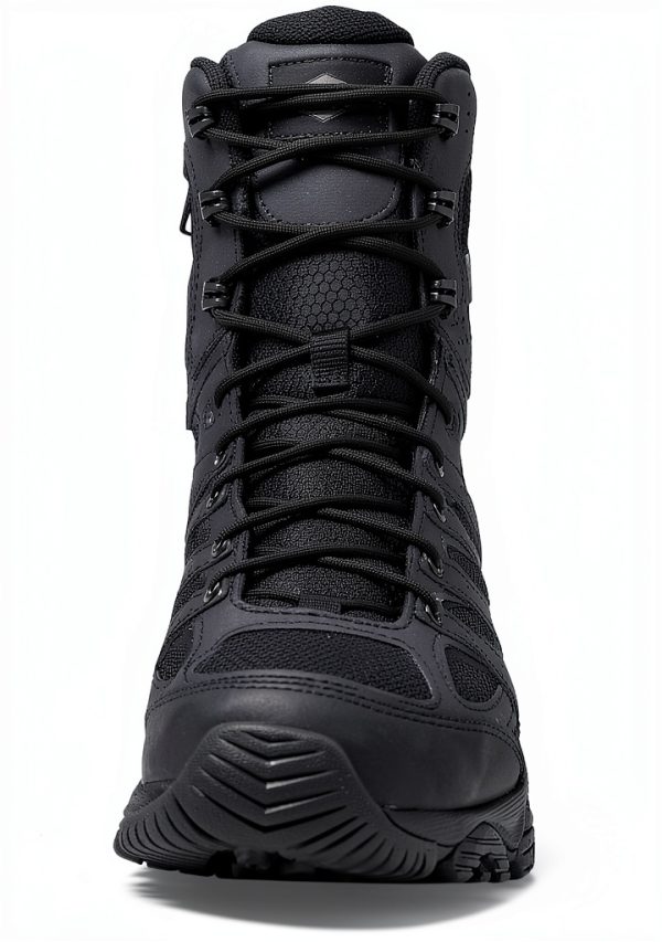 Merrell Mens Moab 3 8” Zip Tactical Waterproof Boots Black-1